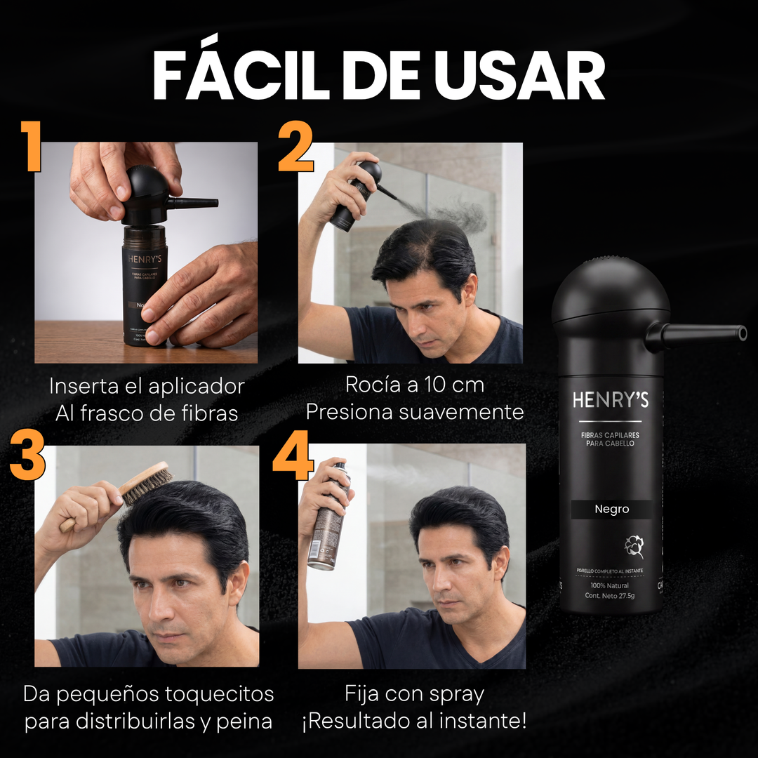 Kit con Aplicador Profesional de Fibras Capilares