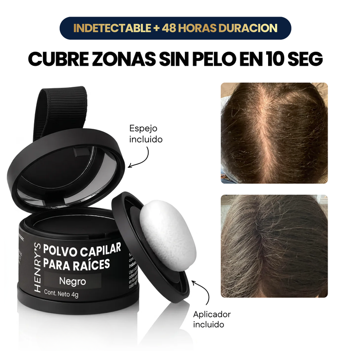 Polvo Capilar para Retocar Raíces y Alopecia