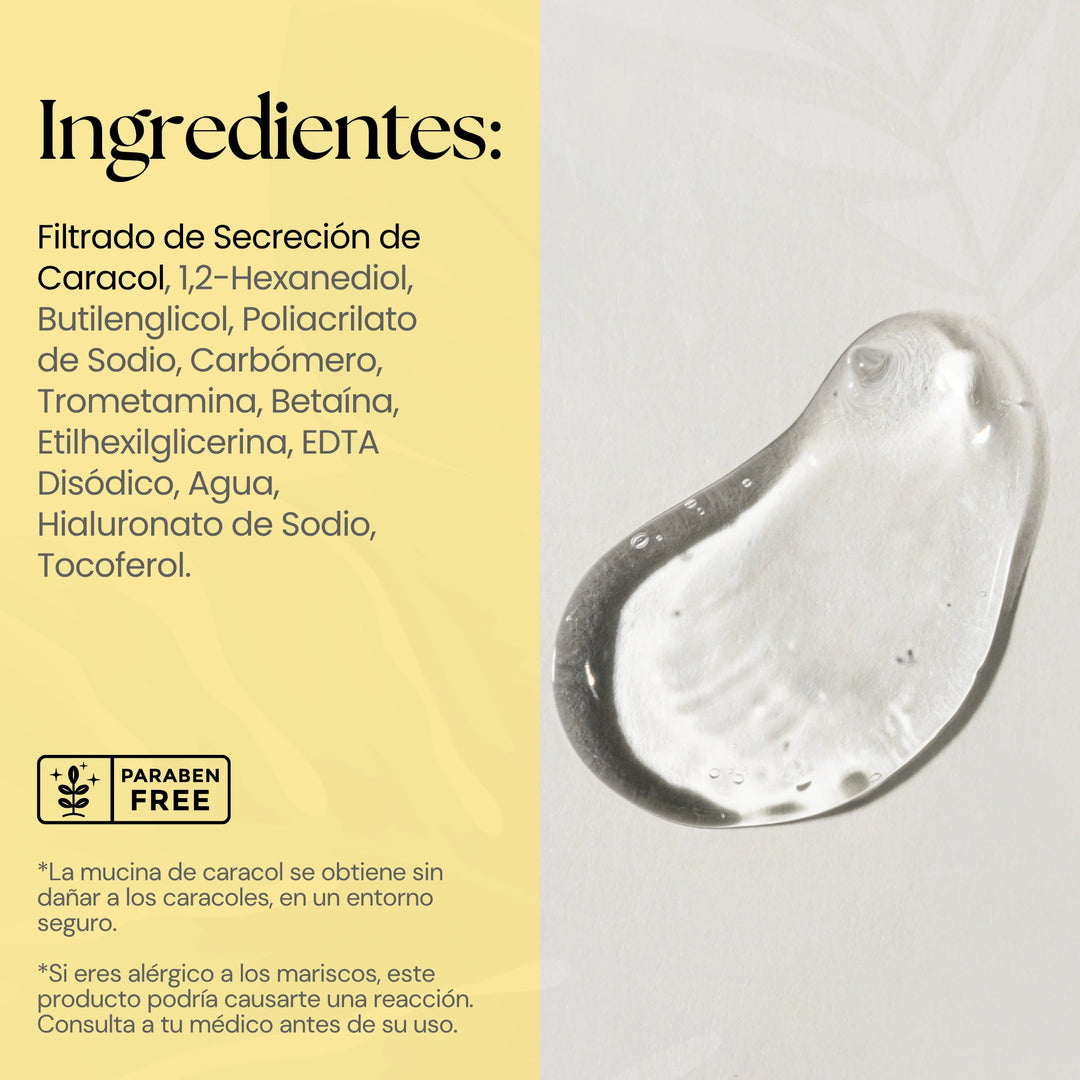 Sqin Luxiena Serum Baba de Caracol Coreano, Mucina de Caracol 96%, Repara e Hidrata la piel, Skincare Coreano, Snail Mucin, 100 ml.