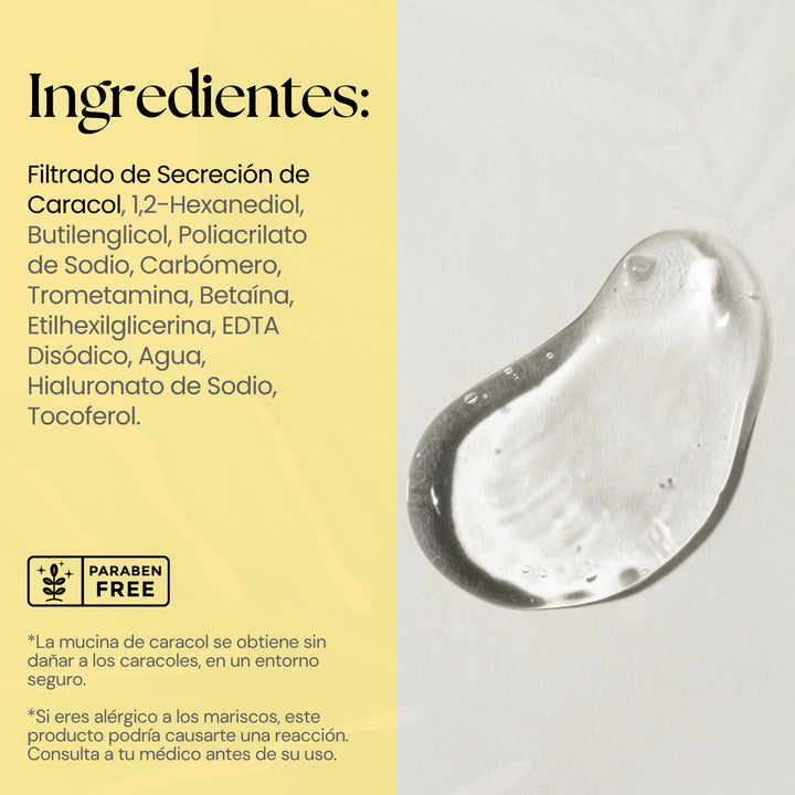 Sqin Luxiena Serum Baba de Caracol Coreano, Mucina de Caracol 96%, Repara e Hidrata la piel, Skincare Coreano, Snail Mucin, 100 ml.